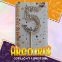 Pinche Metal Numero 5 Con Strass Xu - Party Store