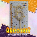 Pinche Metal Numero 6 Con Strass Xu - Party Store