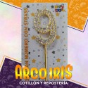 Pinche Metal Numero 9 Con Strass Xu - Party Store