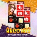 Kit Maquillaje Duo Halloween Terror + 2 Stencil + Sangre + Esponja