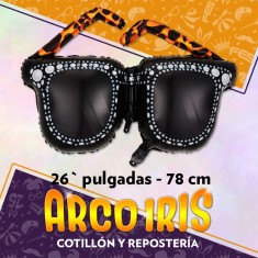 Mylar 26 Anteojos Sol Metal Xu - 66 Cm Globo Metalizado Papel