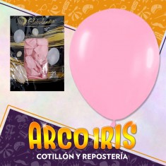 Globo Pastel 12 X 25 Rosa +10-5% Promo Por Cantidad Globolandia Revelacion De Genero