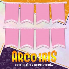 Banderin Rosa Pastel Xu - Fest Copack