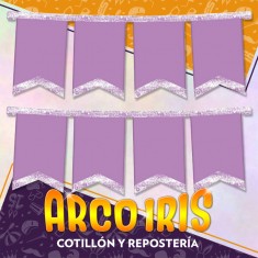 Banderin Violeta Pastel Xu - Fest Copack