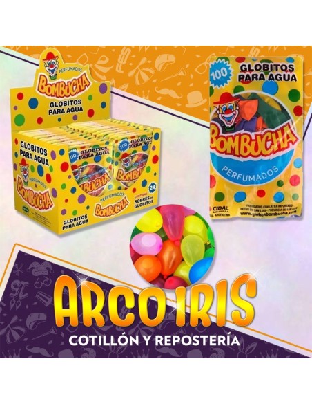 Bombitas Bombucha 24 X 100 - Oferta Caja Exhibidora Perfumadas Carnaval Verano