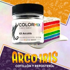 Color Mix Kit Arco Iris X 60 Gr - 6 Colores Sabor Vainilla Color Y Sabor