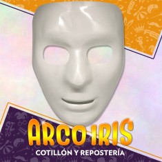 Careta Blanca Lisa Xu - Teatro Hombre Mujer Mimo Gape