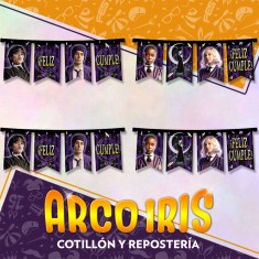 Merlina Banderin Feliz Cumpleanos Xu - Articulado