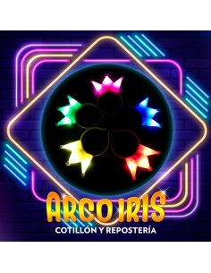 Luminoso Vincha Coronita X 12 - Dos Modelos 3/5 Puntas Estrellas Led 2