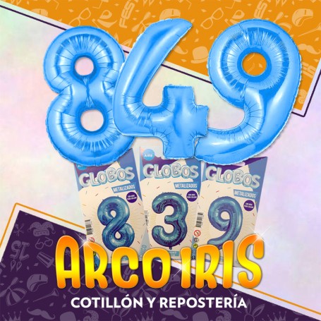 Mylar 16 Numero Xu Blister +10-10% 40 Cm Metal Plata/dorado/rosa Gold/celeste /rosa Promo Por Cantidad Globo Metalizado Pape