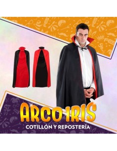 Capa Reversible Con Cuello Larga 130 Cm Roja-negra Halloween Party Store