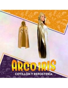 Capa Dorada Larga Xu - 130 Cm Halloween Party Store