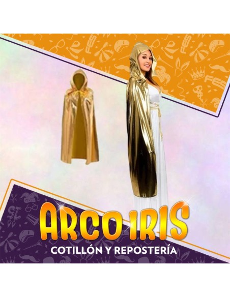 Capa Dorada Larga Xu - 130 Cm Halloween Party Store
