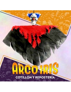 Colgante Payaso Negro/rojo 36 X 43 Cm - Halloween Party Store
