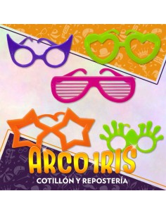Anteojo Plastico Fluo X 6 +4-20% Corazon/estrella/flogger/surtido Economico Surtido Son De Nino Por Modelo Los De Adulto Cari