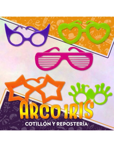 Anteojo Plastico Fluo X 6 +4-20% Corazon/estrella/flogger/surtido Economico Surtido Son De Nino Por Modelo Los De Adulto Cari