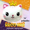 Mylar 14 Cabeza Gatita Con Corona - Globo Metalizado Papel