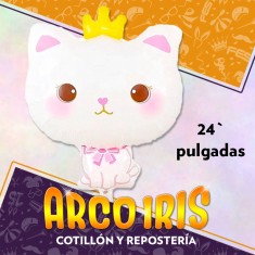 Mylar 24 Gatita Con Corona - Globo Plastico