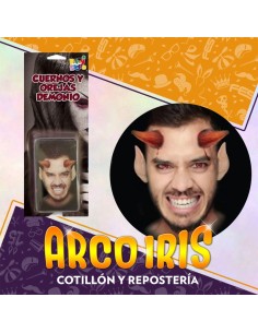 Cicatriz Oreja Y Cuernos Demonio Xu Halloween Party Store