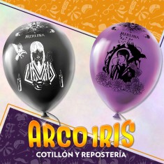 Merlina Globos Premium X 6 - Latex 12 Impresion Total