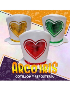 Gorro Galera Corazon Lentejuela Xu - Varios Colores Valentin
