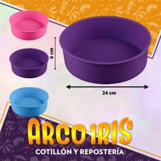 Silicona Molde Torta Redondo 24 Cm Diametro X 6 Cm De Alto