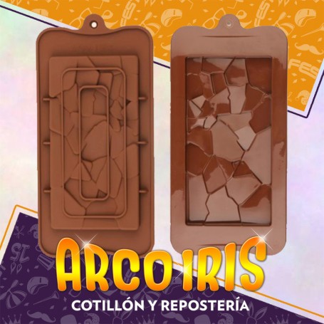 Silicona Molde Tableta Chocolate 20 X 11 Cm - Laja Burbuja/chocolatin/aireado