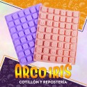 Silicona Molde Abecedario/numeros/simbolos Xu - 24 X 18 Cm 48 Letras Chocomensaje Chocofrase