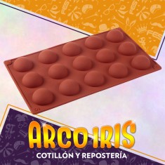 Silicona Molde Semi Esfera X 15 Plancha