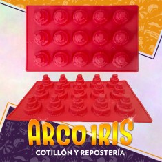 Silicona Molde Mini Torta X 15 Plancha