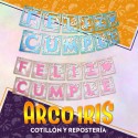 Banderin Feliz Cumple Calado Xu - Color Linea Harmony Rondi