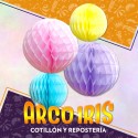 Guirnalda Kit Globos Pastel X 4 - 2 Globos Medianos Y 2 Globos Chicos De Papel Combinados Rondi