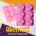 Silicona Molde Huellita X 6 Plancha-patitas-