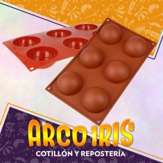 Silicona Molde Semi Esfera X 6 Plancha