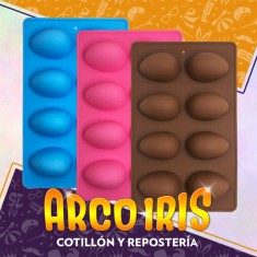 Silicona Molde Huevo X 8 - Plancha Pascua