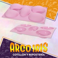 Silicona Molde Huevo X 5 - Plancha Pascua