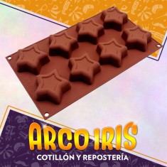 Silicona Molde Estrella X 8 En Plancha