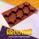 Silicona Molde Estrella X 8 En Plancha