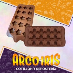 Silicona Molde Bombones Estrella Xu - Marron