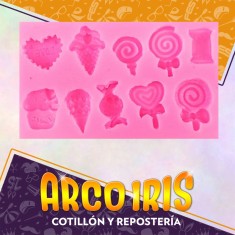 Silicona Molde Corazon/heladitos - Golosinas Plancha