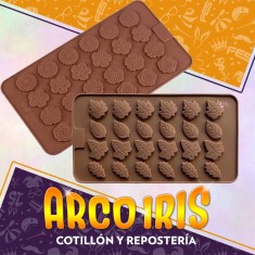 Silicona Molde Hojas/flores Finitas X 24 - Chicas Bombones Dsaza