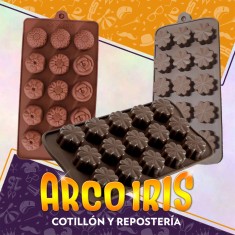 Silicona Molde Bombones Flores Xu - Margarita 5 Petalos Varios Modelos Dsaza