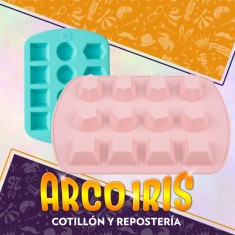 Silicona Molde Diamantes X 12 - Cuadrilatero/pentagono/hexagonos