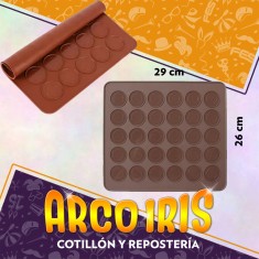 Silicona Molde Macarrones Xu - 26 X 29 Cm Con 30 Cavidades