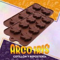 Silicona Molde Bombon Hoja Canabis Xu - X 8 Cavidades Marron
