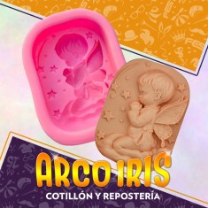 Silicona Molde Angel - 9 X 7 Cm