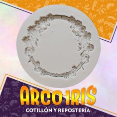 Silicona Molde Aro De Flores - Redondo