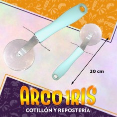 Corta Pizza Mango Plastico Xu - Verde Family Kitchen