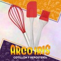 Set Repostero Silicona Batidor+pincel+espatula Xu +2-20% Varios Colores Promo Por Cantidad