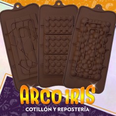 Silicona Molde Tableta Chocolate 20 X 11 Cm - Laja Burbuja/chocolatin/aireado